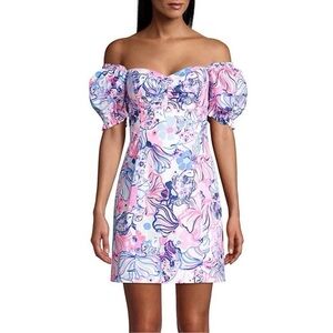 Lilly pulitzer keisha stretch pink Floral Mini Dress Size 2‎